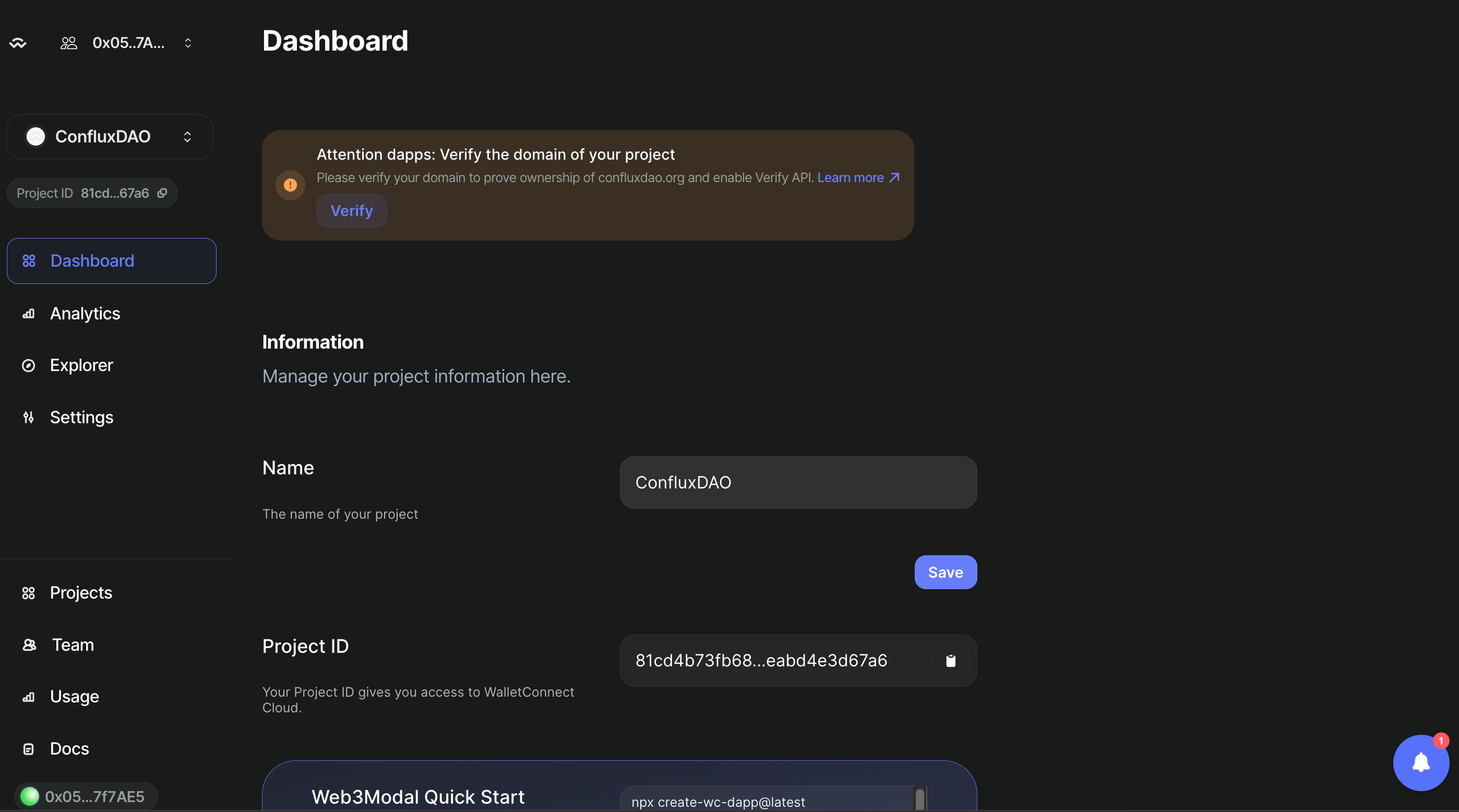 Project Dashboard